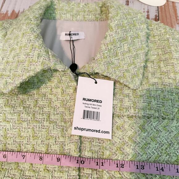 Rumored Notting Hill Tennis Tweed Mini Dress Size US 8 - Picture 9 of 12